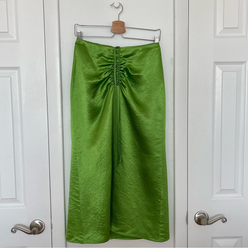 NWT & Other Stories Midi Skirt in Green Size US6